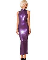 Hobble Dress aus lila-metallic Latex - Meerjungfrauenkleid Hobble Dress aus lila-metallic Latex - Meerjungfrauenkleid