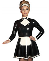 Margot Zimmermädchenuniform aus geklebtem Latex