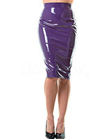 Gloss PVC Purple Monroe Pencil Skirt - Up to 6XL