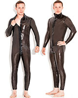 Ganzanzug aus geklebtem smokeytransparentem Latex mit 2-Wege-RV Ganzanzug aus geklebtem smokeytransparentem Latex mit 2-Wege-RV