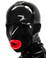 (image for) Glued Latex Blowjob Mask with Internal Sheath and Back Zipper