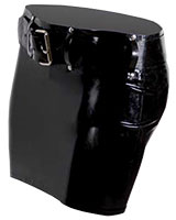 (image for) Glued Latex Mini Skirt with Belt