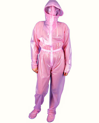 Ladies' PVC Jumpsuit with Enclosed Hood | Latex-Kontor