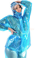2-teiliger Regenanzug aus PVC mit Kapuze - Unisex 2-teiliger Regenanzug aus PVC mit Kapuze - Unisex