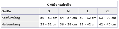 Größentabelle